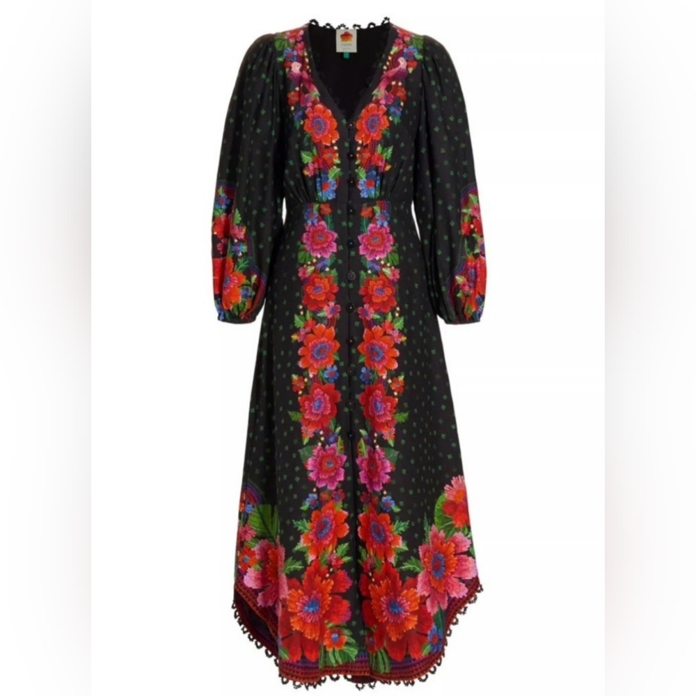 Farm Rio Black blooming garden dress - Picture 3 of 13